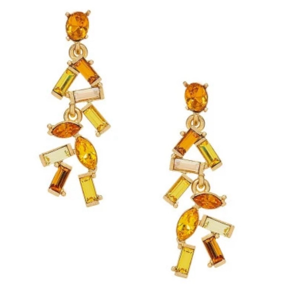Oscar de la Renta Mini Funfetti Stone Crystal Earrings